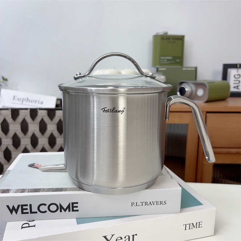304不锈钢复合底大容量1.8L多用咖啡壶拉花杯奶泡杯拉花缸花茶壶