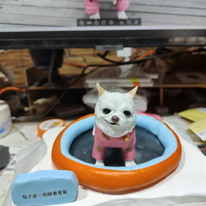 手工照片定制宠物猫咪纪念品摆件软陶动物模型去世纪念礼物订制