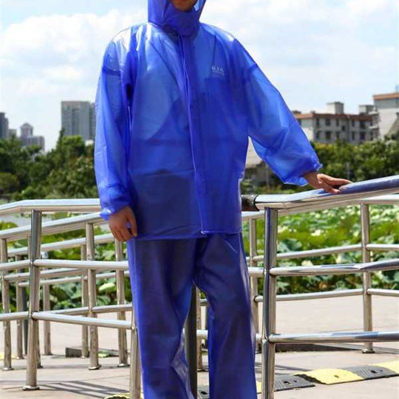 故乡行渔民背吊带雨衣劳保海胶加厚分体雨裤套装男女捕鱼钓养殖裤