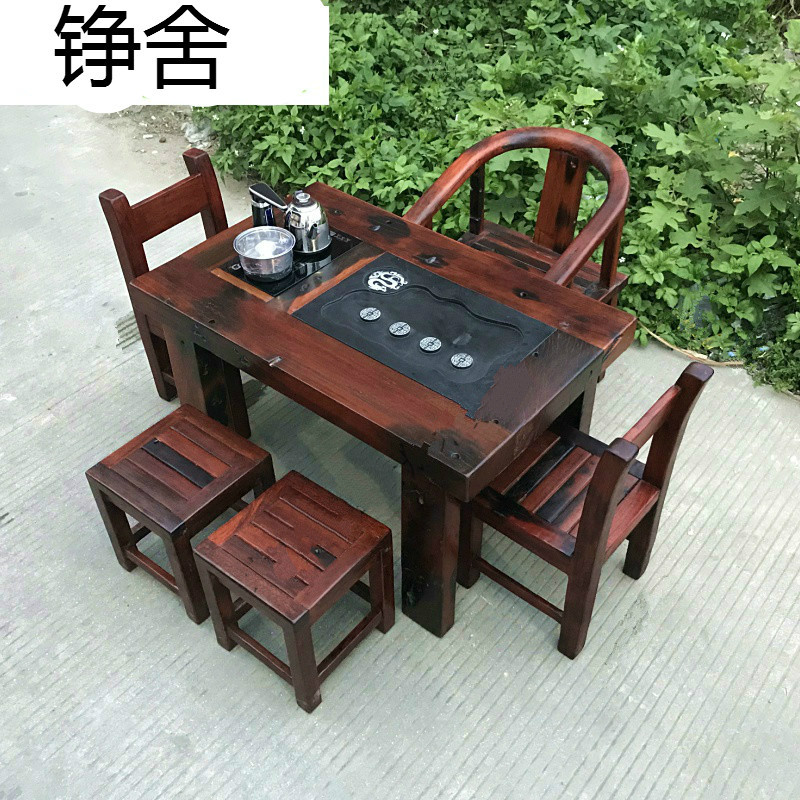 老船新款铮舍天津阳台小茶几实木家具迷你桌户外功夫茶桌客厅茶台