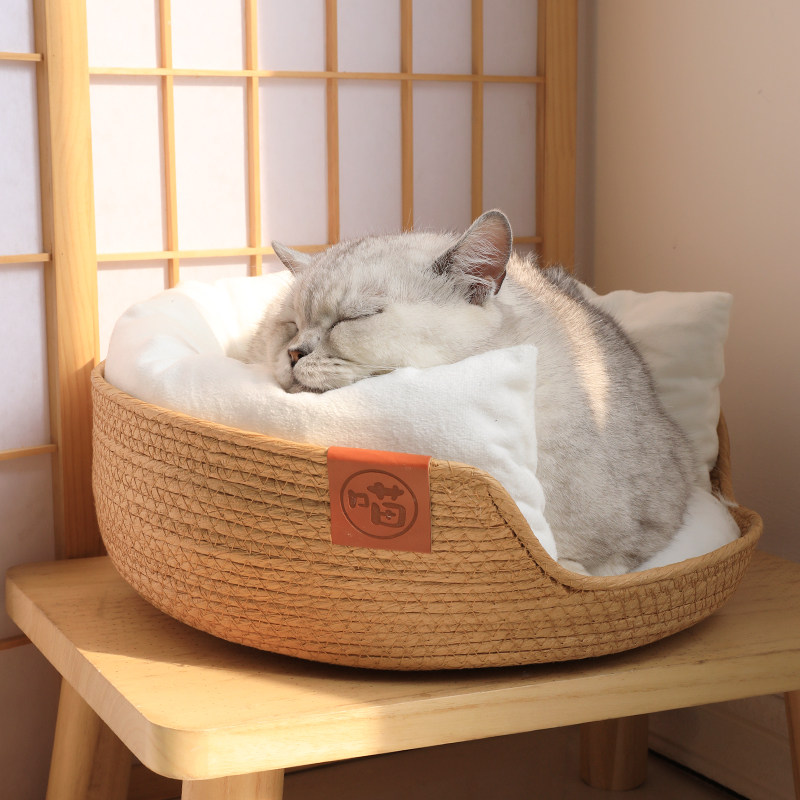 懒猫专用猫窝冬季猫吊兰可拆洗猫床保暖加绒四季通用网红猫咪窝垫