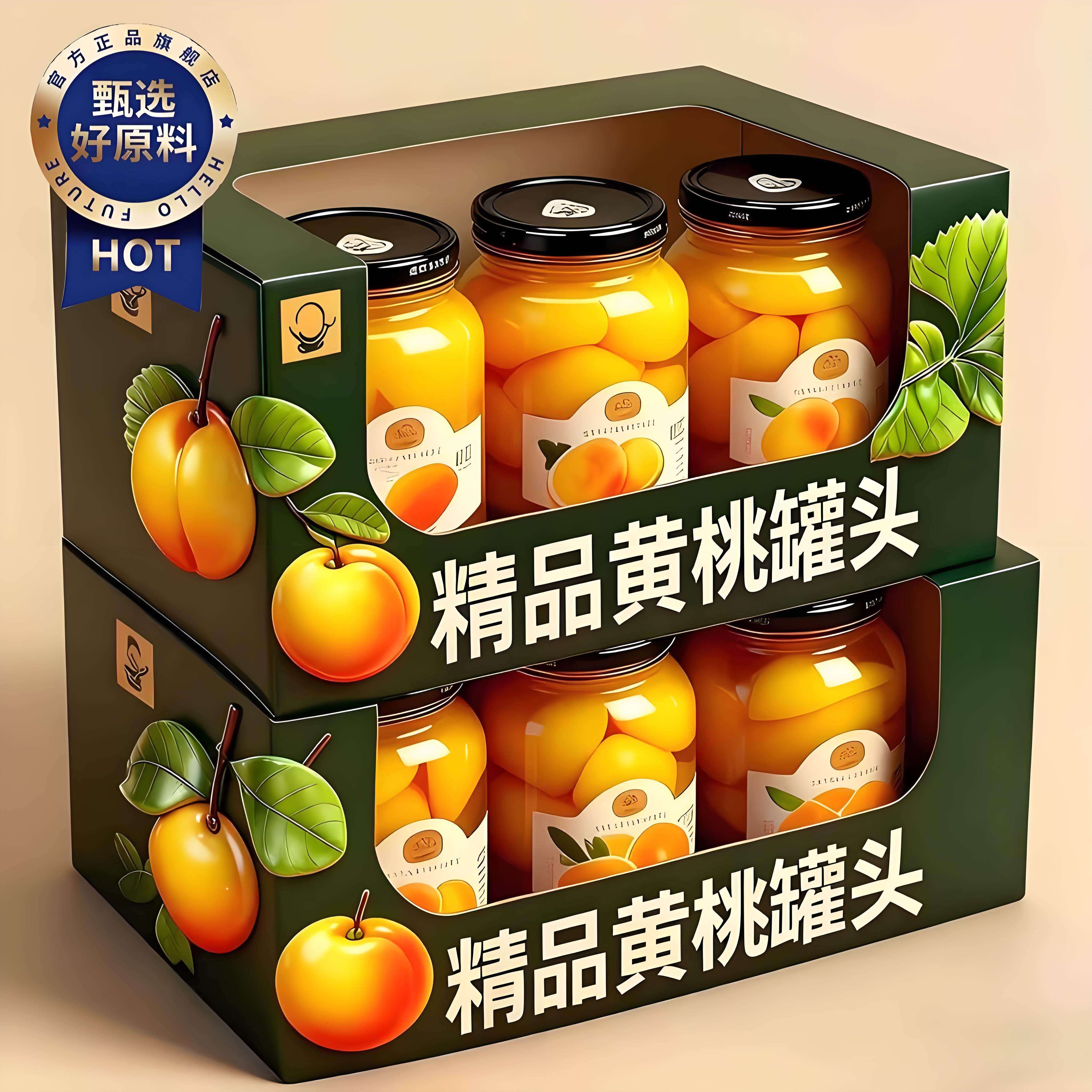 胖东来特级砀山黄桃罐头新鲜无添加剂旗舰店水果罐头即食
