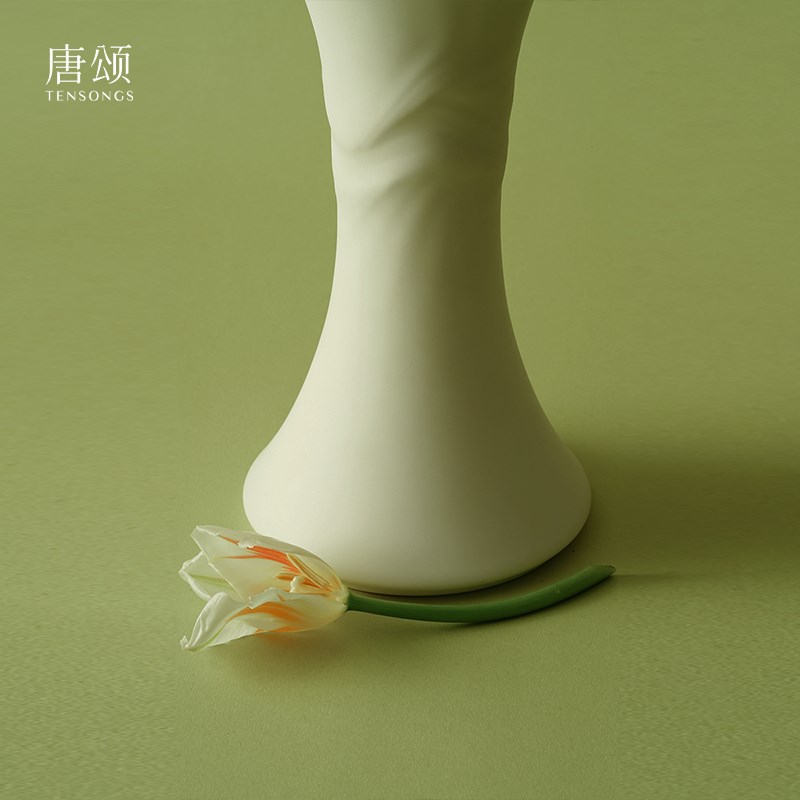 陶瓷花瓶摆件客厅玄关花艺居家水培创意中式简约圆形乔迁送礼花器