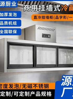 冷藏柜保鲜柜挂墙式冰箱商用厨房饭店悬挂式冰柜壁挂式吊柜立式