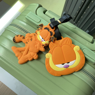 PVC加菲猫行李牌吊牌登机牌便携式托运挂架旅行行李箱防丢标识牌