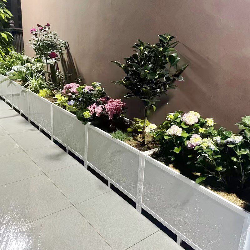 瓷砖花箱铝合金框架蔬菜种植箱天台楼顶种菜箱家用大号花盆种菜盆