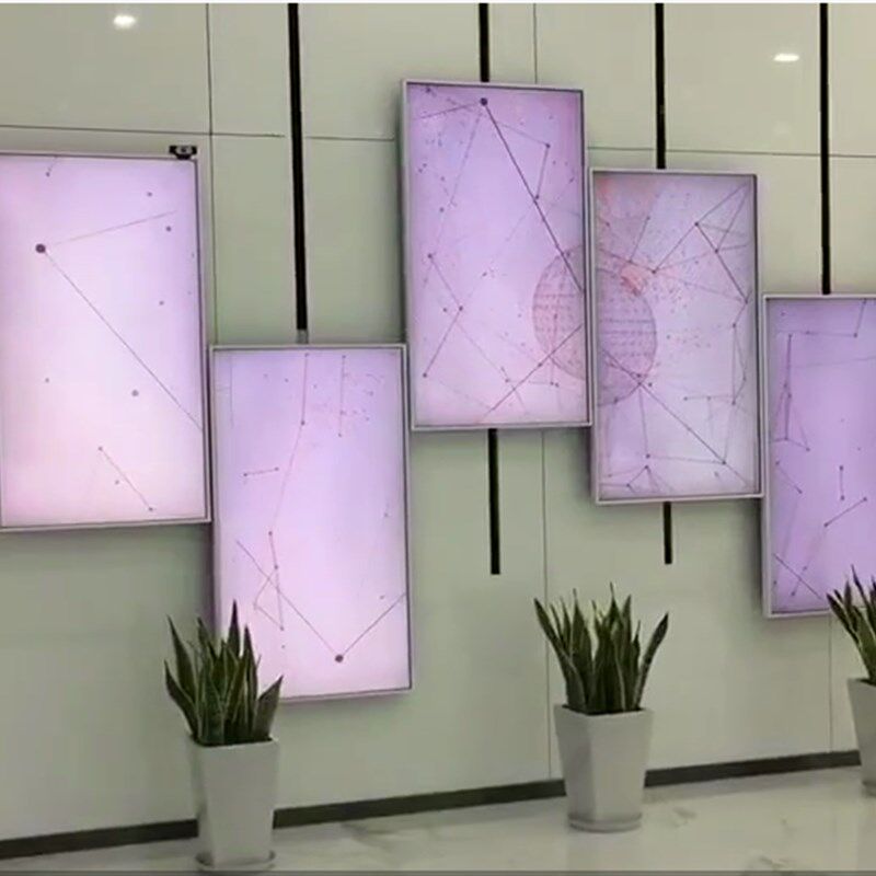 电动互动矩阵滑轨屏同步进行多媒体展厅负载42/55寸移动滑轨厂家