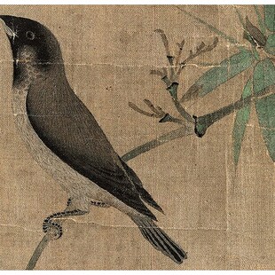 新品 北宋 赵佶 竹禽图 宋画小品工笔花鸟画竹子 临摹手稿装饰画