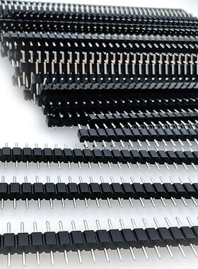 2.54MM圆排针双头针无台阶无缝1*2/3/4/5/6/8/10P1*40P L10/12.75