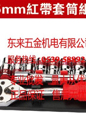 耐世工具 12件12.5MM镜面红带套筒组合套装 201812