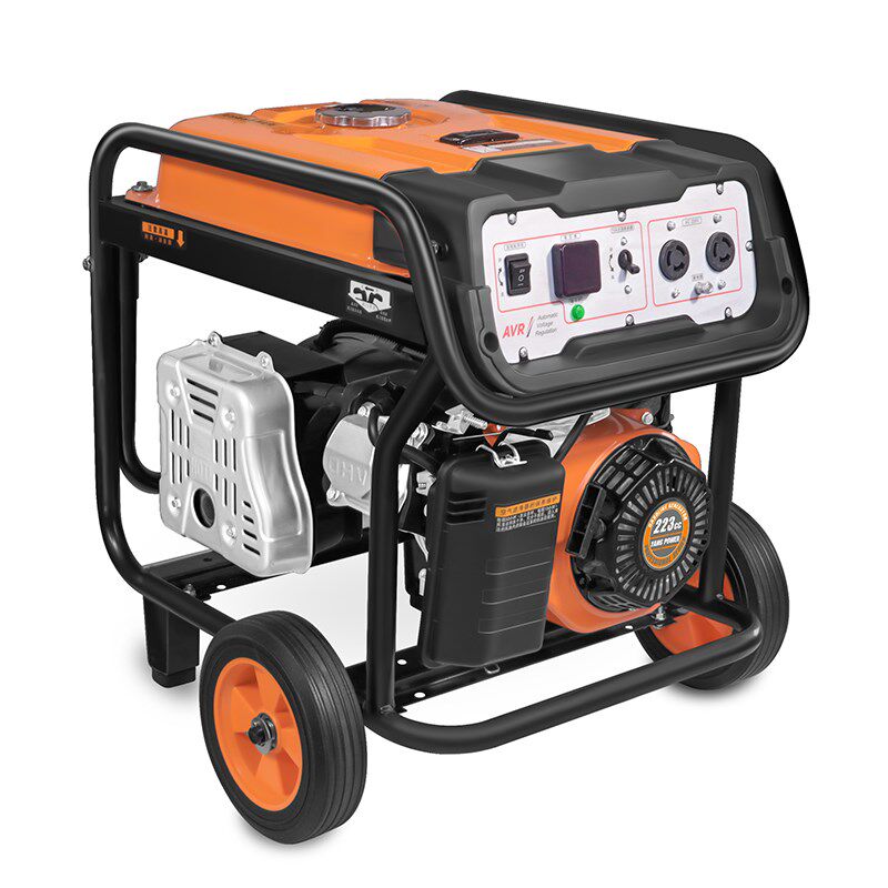 4KW 汽油发电机220V户外单相小型家用四千瓦手电启动感性全铜电机