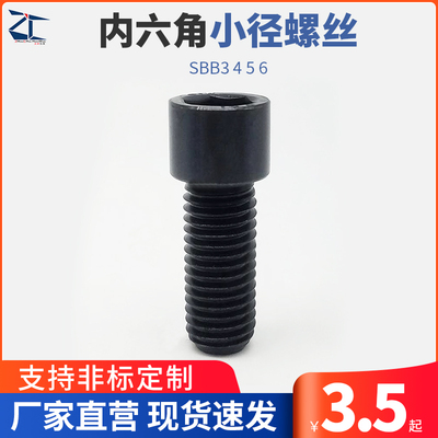 小径螺栓  内六角小径螺丝 粗牙小径螺栓SBB3 4 5 6