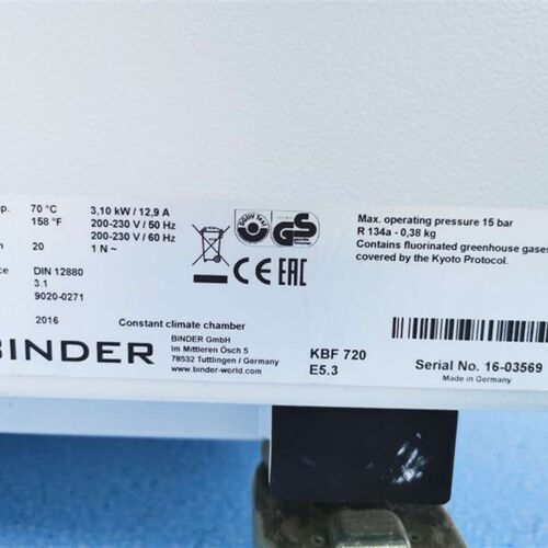 德国BINDER恒温恒湿箱KBF720 水位浮球开关 三线