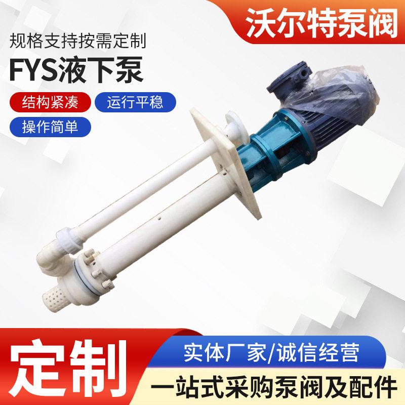 沃尔特各种规格工程塑料清液液下泵氟液下泵FYS氟塑料液下泵