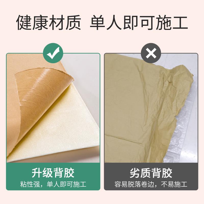 墙贴防撞软包墙纸自粘背景墙面装饰壁纸3d泡沫砖防水防潮包边贴纸