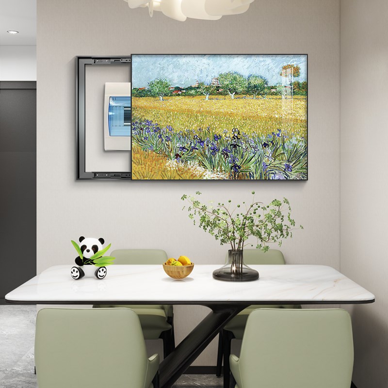 电表箱装饰画2026新款免打孔餐厅配电箱电闸盒遮挡挂画轻奢高级感
