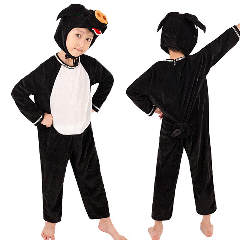 三只小猪演出服儿童舞台剧道具幼儿园小动物服装角色扮演大灰狼秋