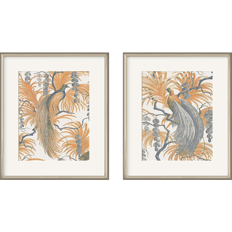 花园与凤凰美式乡村装饰画客厅沙发墙玄关壁画卧室床头两联挂画