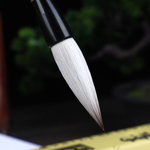 毛笔兼毫中号周虎臣毛笔 鲁公书魂 纯手工毛笔颜体行书楷书大字初