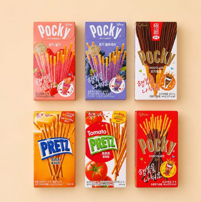 韩国进口海太Pocky巧克力涂层饼干棒儿童休闲零食饼干棒手指饼干