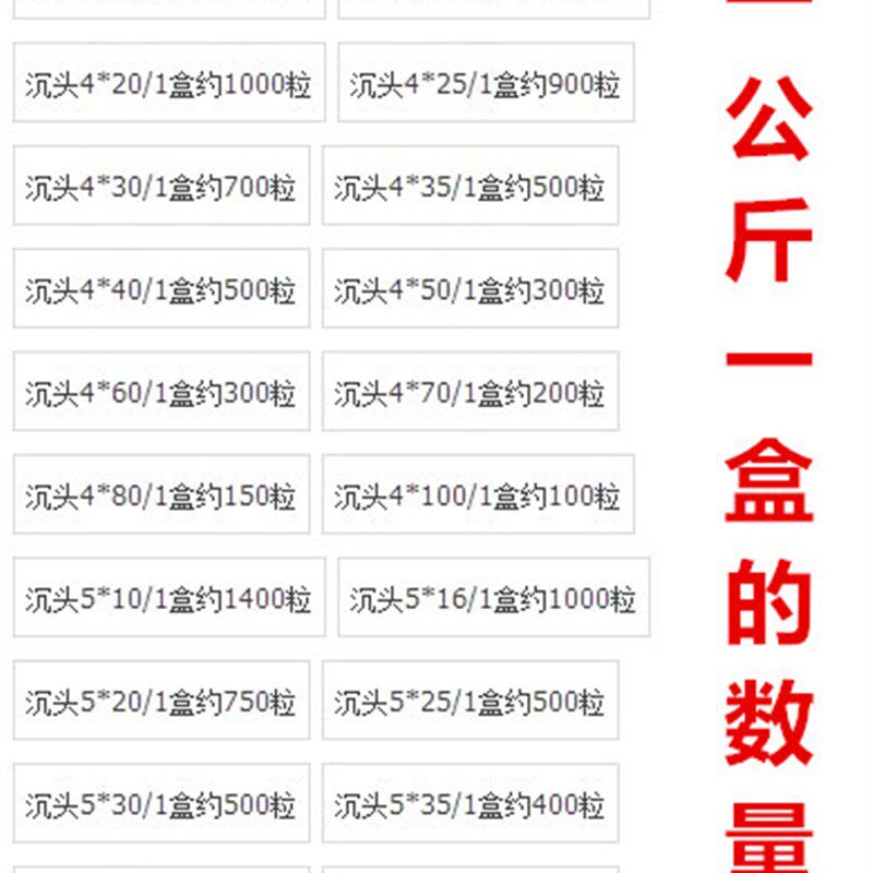 包邮沉头十字加硬沉头尖尾自攻螺丝钉子平头木螺钉罗丝钉螺栓M4