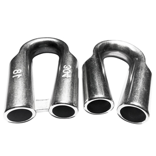 304不锈钢鸡心环钢丝绳保护套管式三角套环夸口环重型M6M8M10-M28