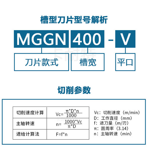 走心机平口右斜切断切槽刀片粒MGGN150R/200R/300/400-V不锈钢500