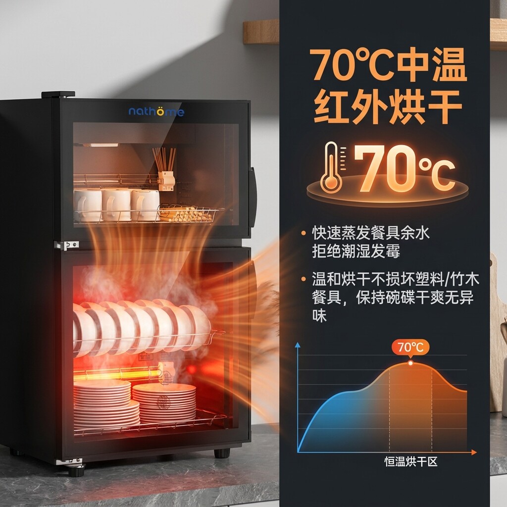 北欧欧慕商用红外烘干消毒柜图片