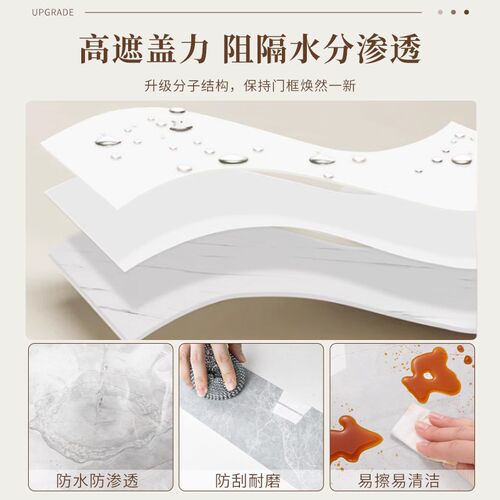 门框包边贴自粘仿大理石贴纸家具翻新门套破损修复遮丑装饰边框条