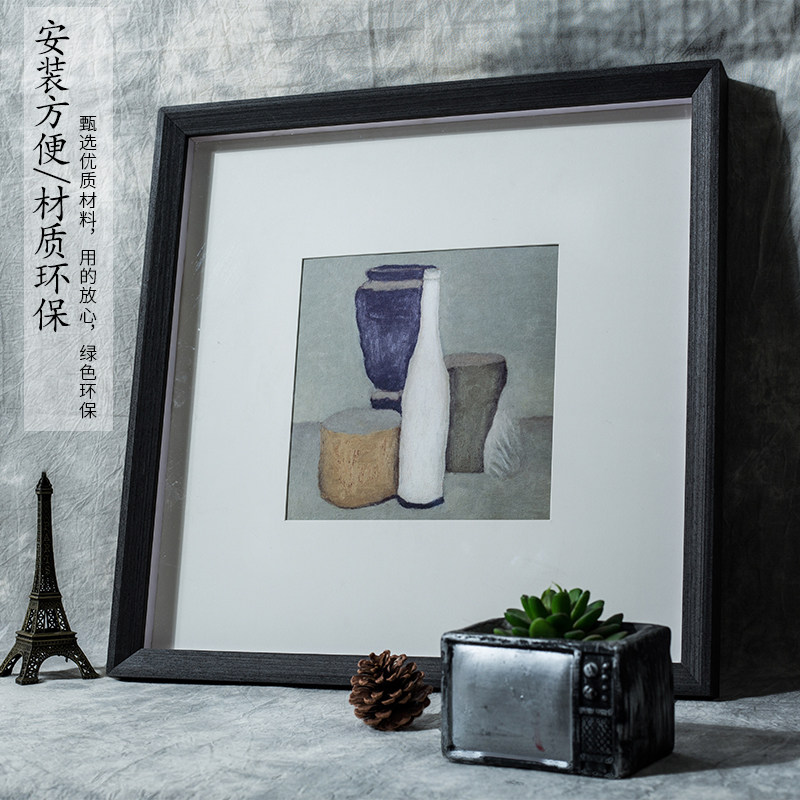 实木相框数字油画边框装裱定制任意尺寸简约北欧免组装饰外框挂墙