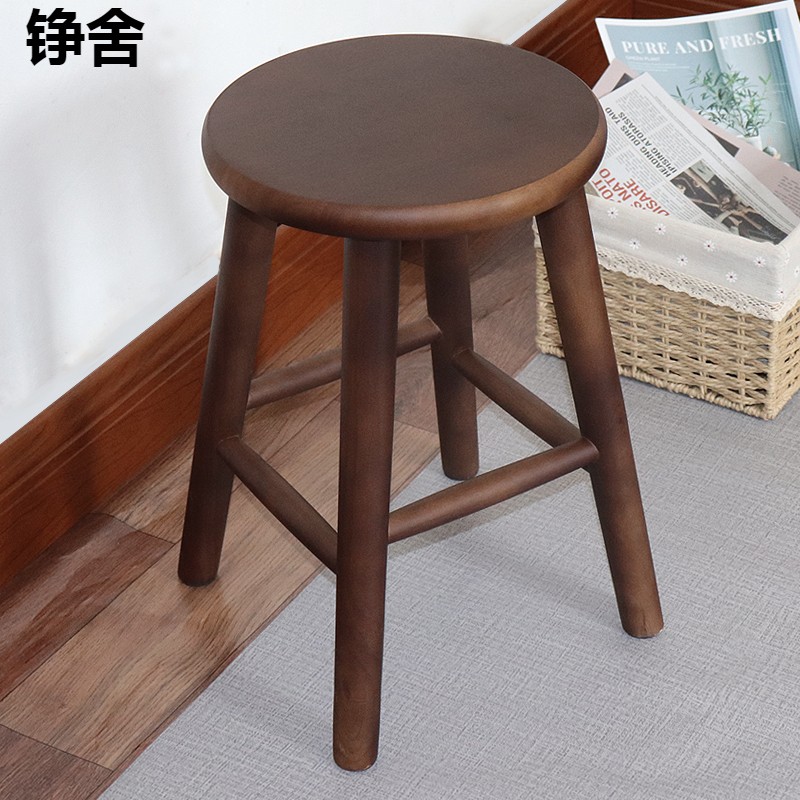 实木圆凳子家用成人方形餐椅北欧简约梳妆凳原木板凳创意木头櫈
