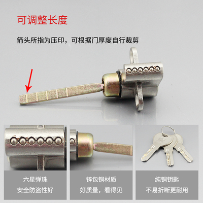 天宇GT00303单舌静音房门锁单舌卧室房门锁孔距130木门单舌插芯锁