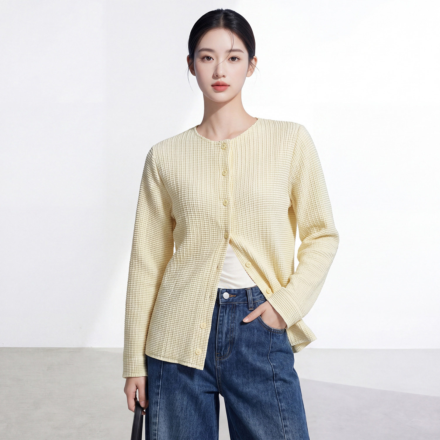 外套女春夏薄款高级感单排扣宽松纯色百搭衬衫防晒衣通勤开衫
