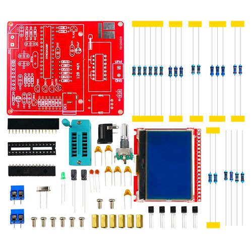 图形版晶体管测试仪套件 LCR二三极管 ESR PWM 方波讯号 DIY散件
