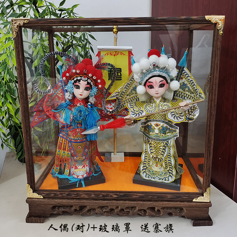 唐人坊绢人玩偶特色纪念品戏曲娃娃中国脸谱送老外京剧人偶摆件