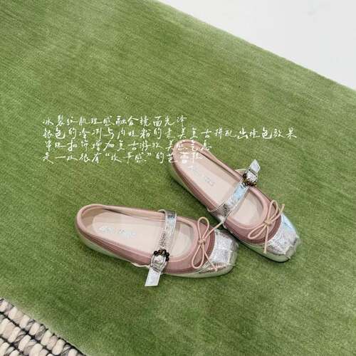 H55女鞋夏季新款浅口甜美优雅风平底圆头时尚简约一字扣玛丽珍鞋