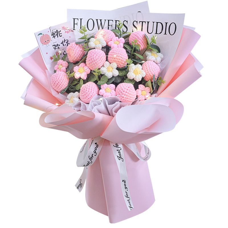 手工钩针编织创意水果毛线花束朵成品送男女朋友闺蜜姐妹生日礼物