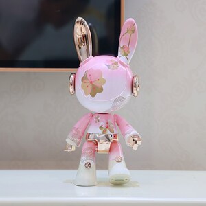 星际熊宙月兔子摆件公仔客厅电视柜酒柜高档家居饰品创意新居礼品