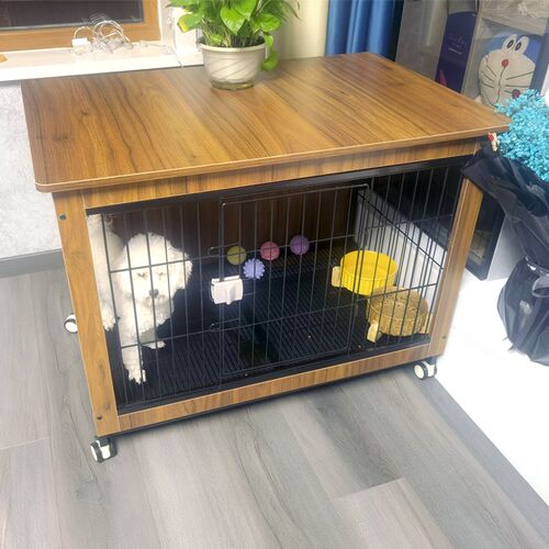 狗笼子木质宠物室内柴犬中型犬小型犬猫狗围栏家用带厕所分离兔笼