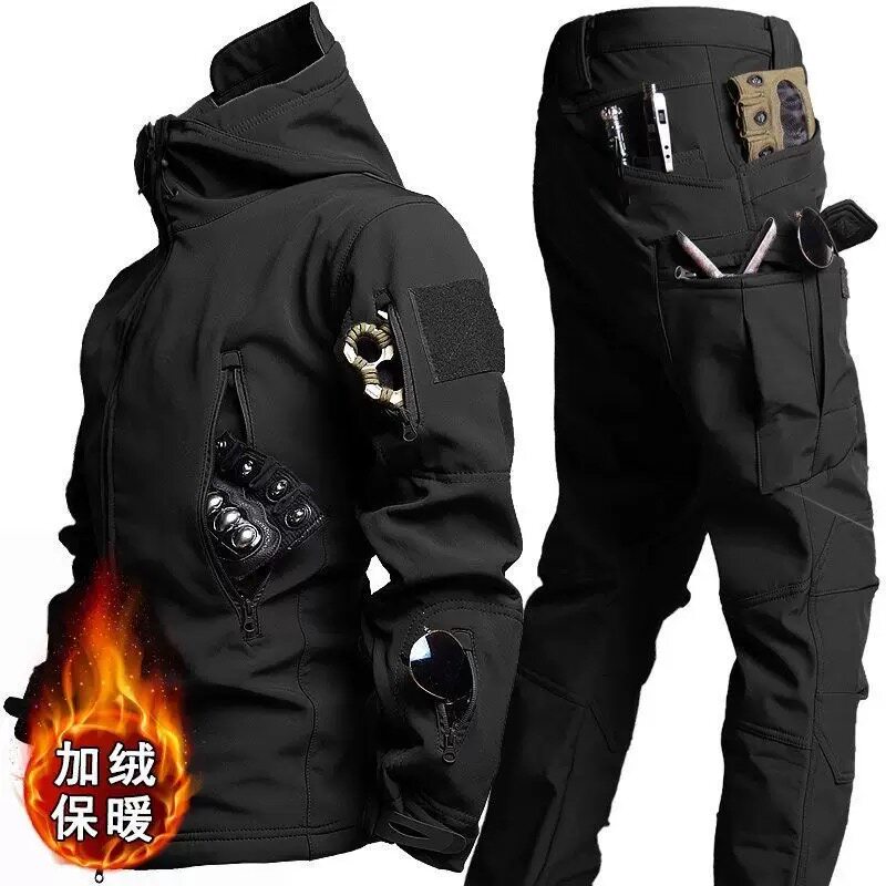 男士冬季户外防风防水工装套装