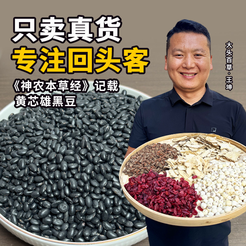 生黑豆 肾型黄心黑豆颗粒饱满滋补搭配当归黄芪正宗益气无硫熏