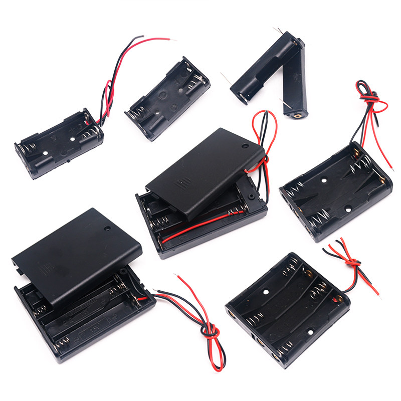 电池盒18650带开关带盖免焊接5号7号9v5v3Vdiy电池盒1节4节3节5节图片