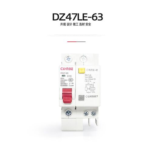 漏电开关 2P63A DZ47LE双极32A漏电保护器家用空开断路器空气开关