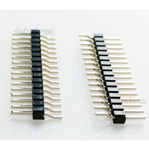 2.0MM 卧贴排针1*3/5/8/10/16/20/40P 单排卧式贴片针 总高L9.4MM