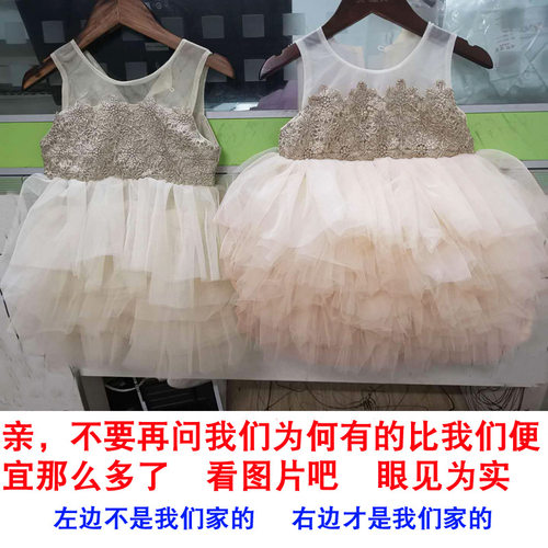 2026新款女童宝宝蓬蓬礼服连衣裙周岁生日夏季儿童裙欧美网纱蛋糕