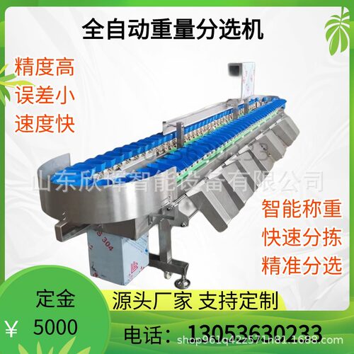 多级重量分选称水果大小分拣机流水线小龙虾海参全自动重量分选机