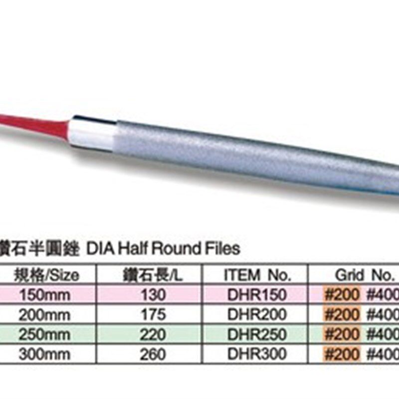正品日本壶三 6-12寸(150-300MM)金刚石精密钳工 平扁/半圆锉刀