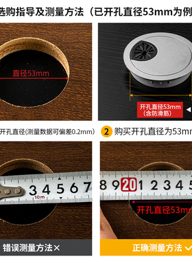 电脑桌面电视柜书桌办公桌穿线孔盖板过线孔盖套洞塑料线盒装饰盖