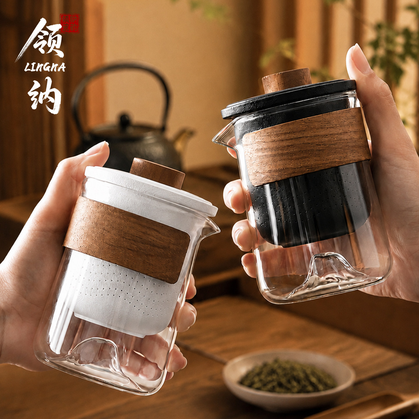便携旅行茶具快客杯一人饮户外露营个人功夫茶具外出携带套装玻璃