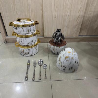外贸跨境3PCS双手柄高档轻奢保温盒热销款Food Warmer Container